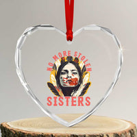 Native American Awareness Gift Heart Crystal Glass Ornament No More Stolen Sisters MMIW Support