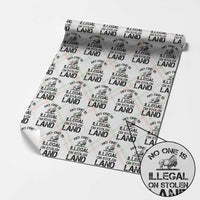 Native American Buffalo Graphic Wrapping Paper Roll No One Is Illegal On Stolen Land
