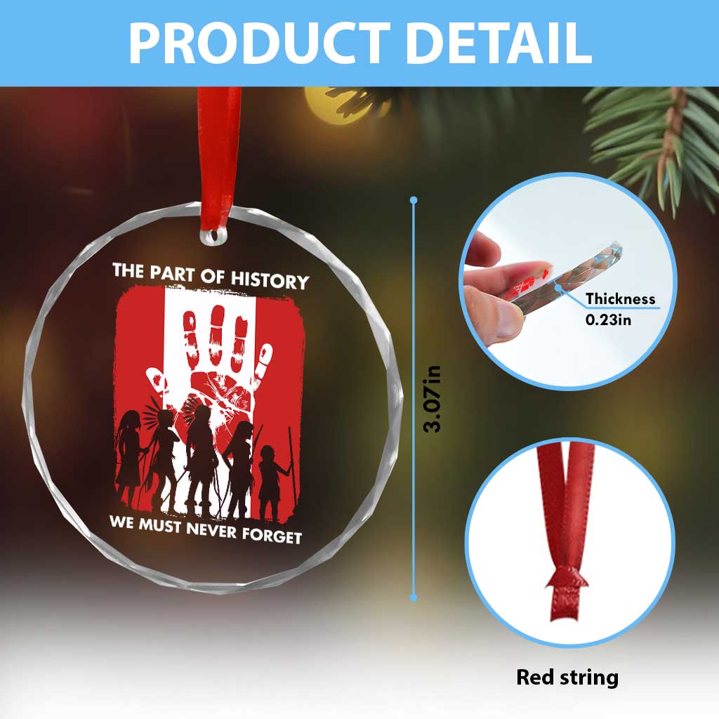 Native American Child Idian Crystal Glass Ornament The Part Of History We Must Never Forget - Wonder Print Shop