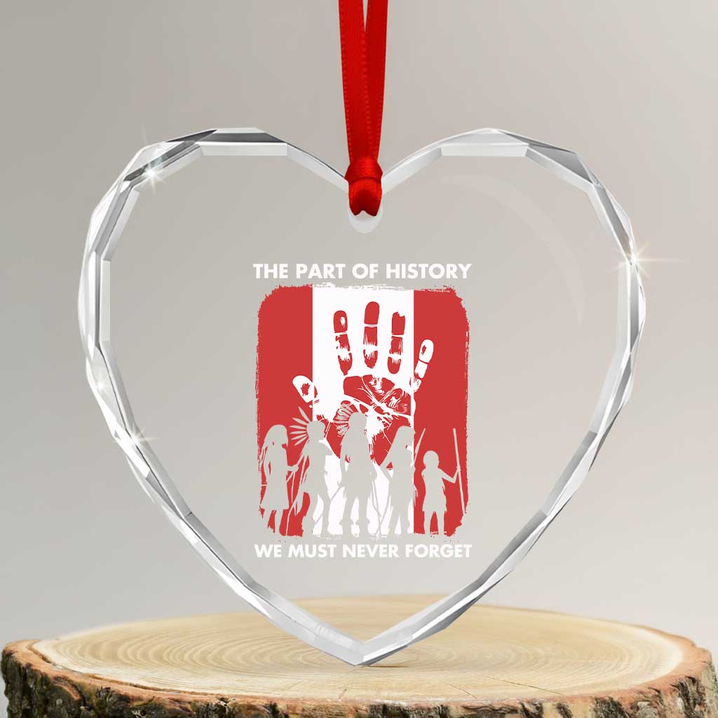 Native American Child Idian Heart Crystal Glass Ornament The Part Of History We Must Never Forget - Wonder Print Shop
