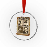 Native American Cowboy Legends Crystal Glass Ornament Vintage Western Rodeo