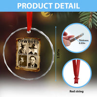 Native American Cowboy Legends Crystal Glass Ornament Vintage Western Rodeo
