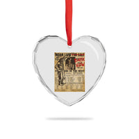 Native American Heart Crystal Glass Ornament Indian Land For Back Now