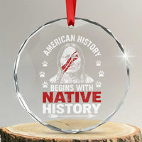 Native American History Crystal Glass Ornament Indigenous Peoples Tribal Pride - Wonder Print Shop