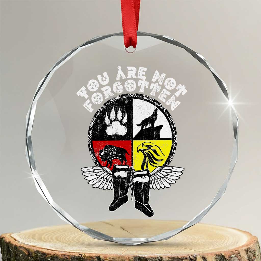 Native American Indian Crystal Glass Ornament You Are Not Forgotten - Wonder Print Shop