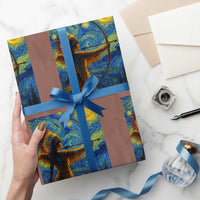 Native American Indian Women Wrapping Paper Roll Starry Night Indigenous Pride - Wonder Print Shop