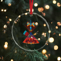 Native American Indigenous Heritage Peyote Water Bird Crystal Glass Ornament