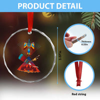 Native American Indigenous Heritage Peyote Water Bird Crystal Glass Ornament