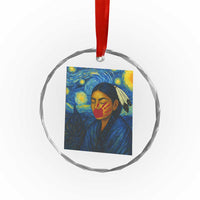 Native American MMIW Crystal Glass Ornament Starry Night Indigenous People Day - Wonder Print Shop
