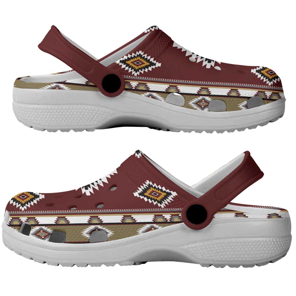 Native American Navajo Clogs Shoes Tribal Pattern