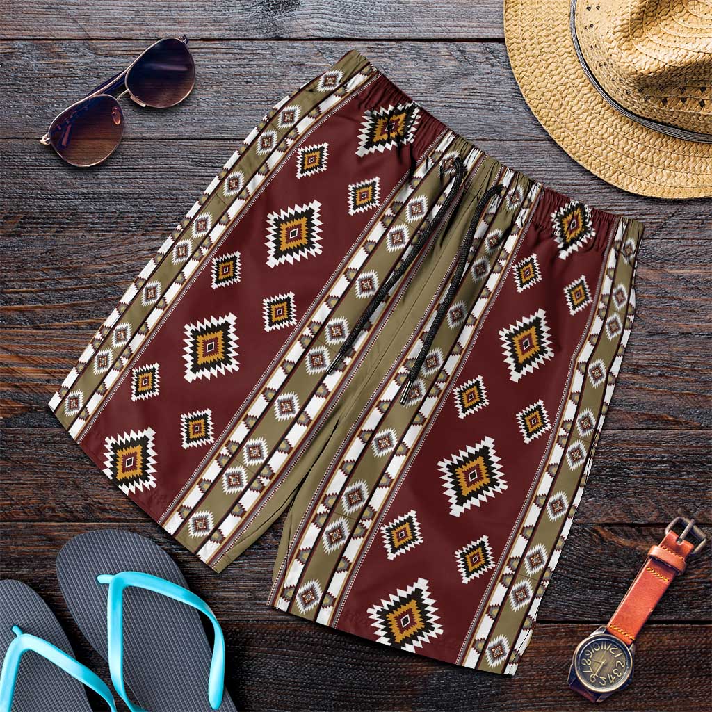 Native American Navajo Shorts for Men Tribal Pattern