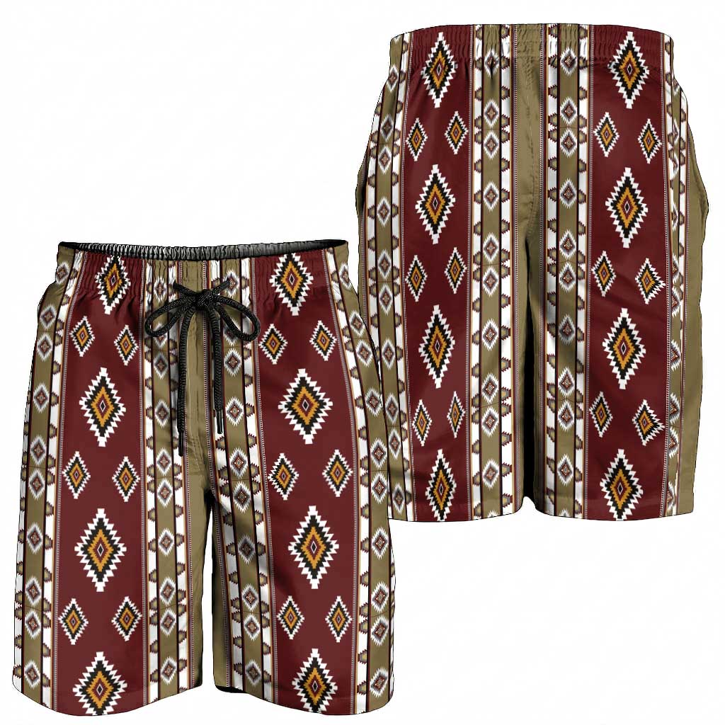 Native American Navajo Shorts for Men Tribal Pattern