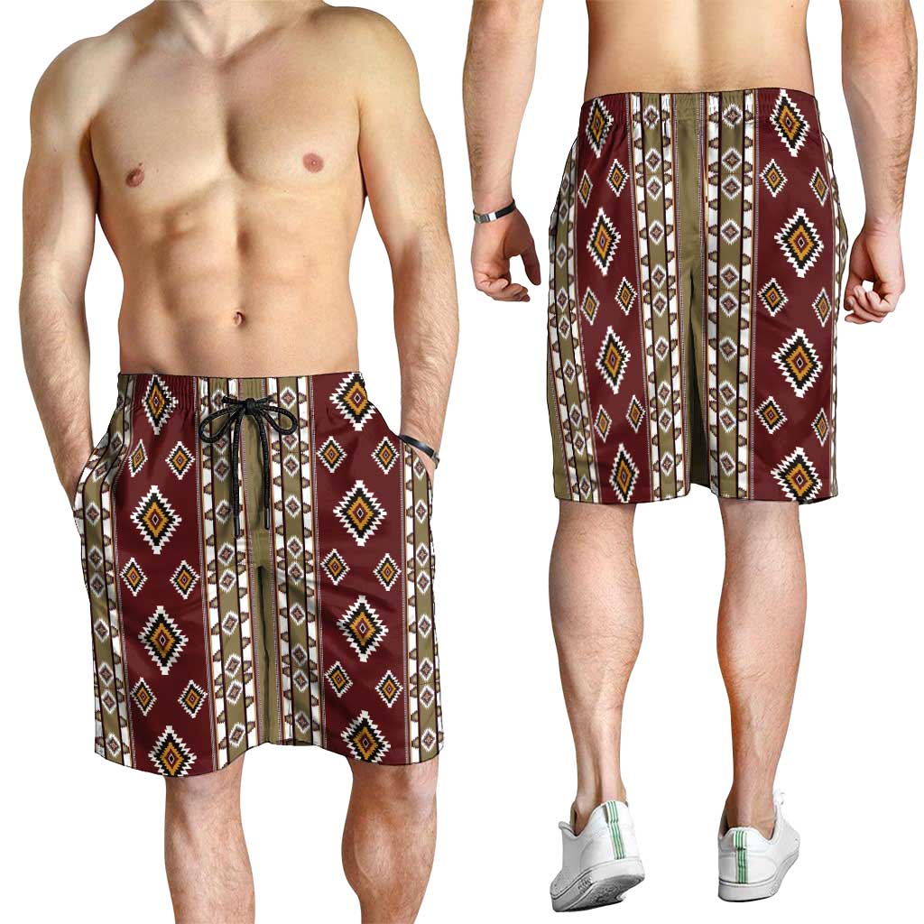 Native American Navajo Shorts for Men Tribal Pattern