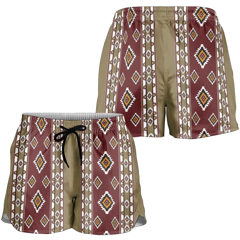 Native American Navajo Shorts for Women Tribal Pattern