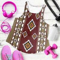 Native American Navajo Women Racerback Tank Tribal Pattern
