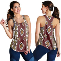 Native American Navajo Women Racerback Tank Tribal Pattern