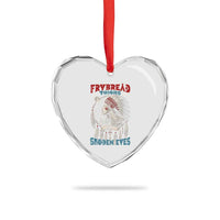 Native American Women Heart Crystal Glass Ornament Frybread Thighs Skoden Eyes Dreamcatcher