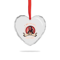 Native American Women Heart Crystal Glass Ornament I Wear Red For My Sister Stop MMIW Hand