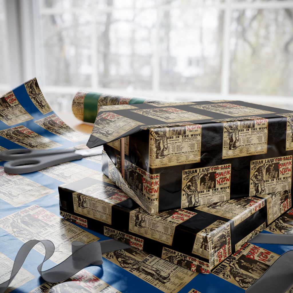Native American Wrapping Paper Roll Indian Land For Back Now