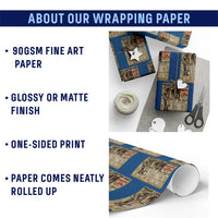 Native American Wrapping Paper Roll Indian Land For Back Now