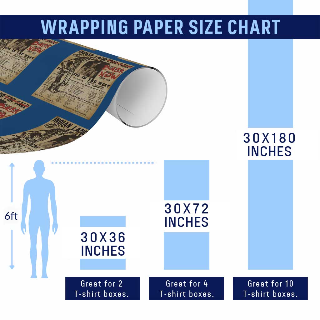 Native American Wrapping Paper Roll Indian Land For Back Now