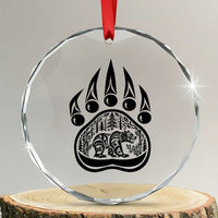 Native Inspired Alaska Grizzly Bear Crystal Glass Ornament Pacific Northwest Pride