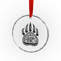 Native Inspired Alaska Grizzly Bear Crystal Glass Ornament Pacific Northwest Pride