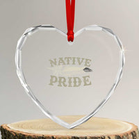 Native Pride Heart Crystal Glass Ornament Native Indian American Day Indigenous Native American
