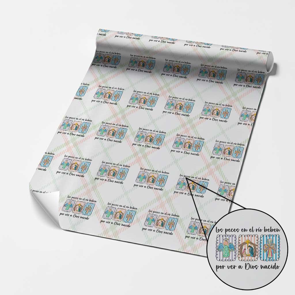 Nativity Scene Christian Christmas Wrapping Paper Roll Feliz Navidad - Wonder Print Shop