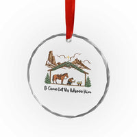 Nativity Scene Christmas Crystal Glass Ornament Cowboy Bible Scripture Verse Western - Wonder Print Shop
