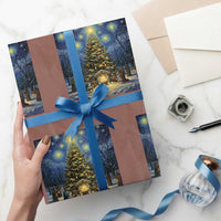 Nativity Scene Wrapping Paper Roll Christmas Starry Night Christian Jesus Baby Jesus Holiday - Wonder Print Shop