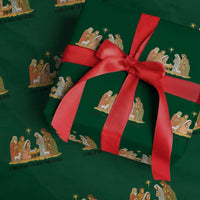 Nativity Scene Xmas Wrapping Paper Roll Baby Jesus Christian Faith - Wonder Print Shop