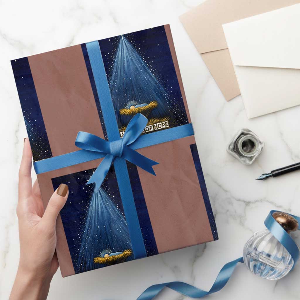 Nativity Scene Xmas Wrapping Paper Roll Biible Baby Jesus Christian - Wonder Print Shop
