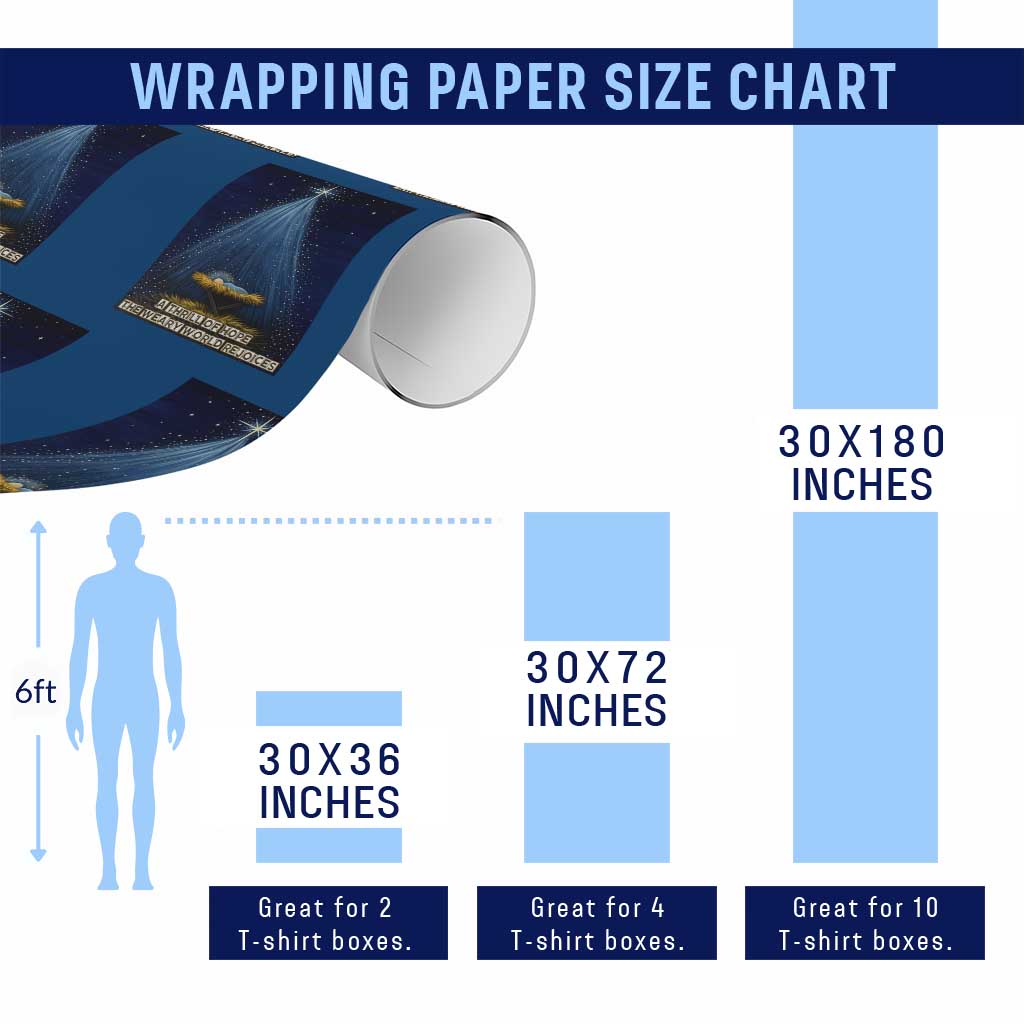 Nativity Scene Xmas Wrapping Paper Roll Biible Baby Jesus Christian - Wonder Print Shop