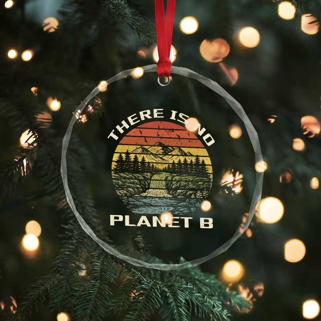 Nature Lover Shirt, Earth Day Gift, Save the Planet Shirt, Nature T-Shirt, Nature Lover Gift, Outdoor Environment Shirts, No Planet B Shirt Crystal Glass Ornament
