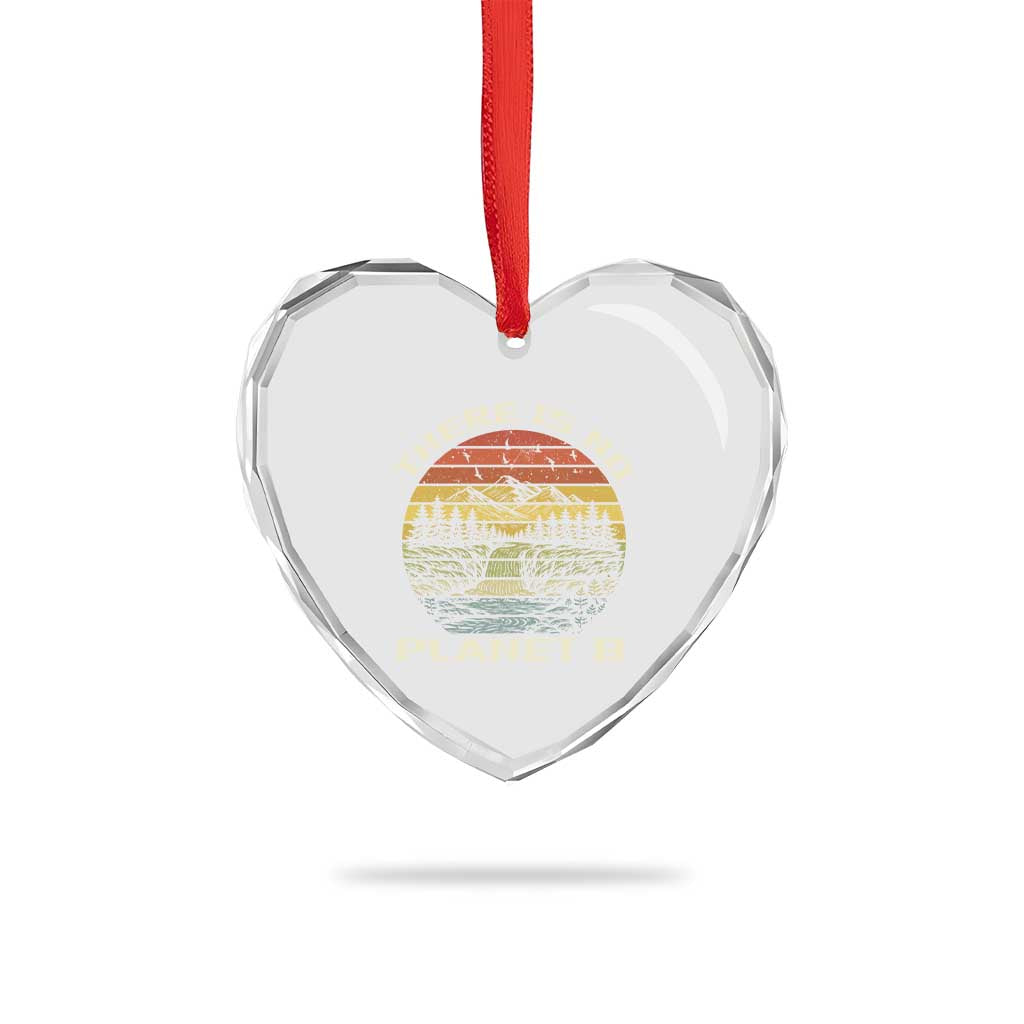 Nature Lover Shirt, Earth Day Gift, Save the Planet Shirt, Nature T-Shirt, Nature Lover Gift, Outdoor Environment Shirts, No Planet B Shirt Heart Crystal Glass Ornament