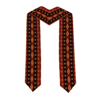 Navajo Native America South Western Inspired Graduation Stole Red Tribal Pattern