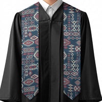 Navajo Tribal Pattern Navy Blue Graduation Stole
