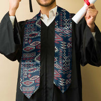 Navajo Tribal Pattern Navy Blue Graduation Stole