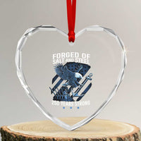Navy Military 250th Anniversary Heart Crystal Glass Ornament Forged Of Salt And Steel 250 Years Strong - Wonder Print Shop