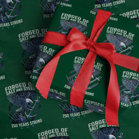 Navy Military 250th Anniversary Wrapping Paper Roll Forged Of Salt And Steel 250 Years Strong - Wonder Print Shop