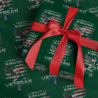 Navy Submarine Veteran Wrapping Paper Roll Military Patriotic Vintage American Flag