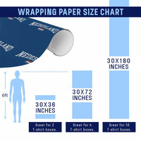 Nederland Sports Throwback Design Wrapping Paper Roll Vintage Dutch Holland Flag Soccer Jersey Style