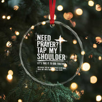 Need Prayer Tap My Shoulder Bible Verse Christian Crystal Glass Ornament