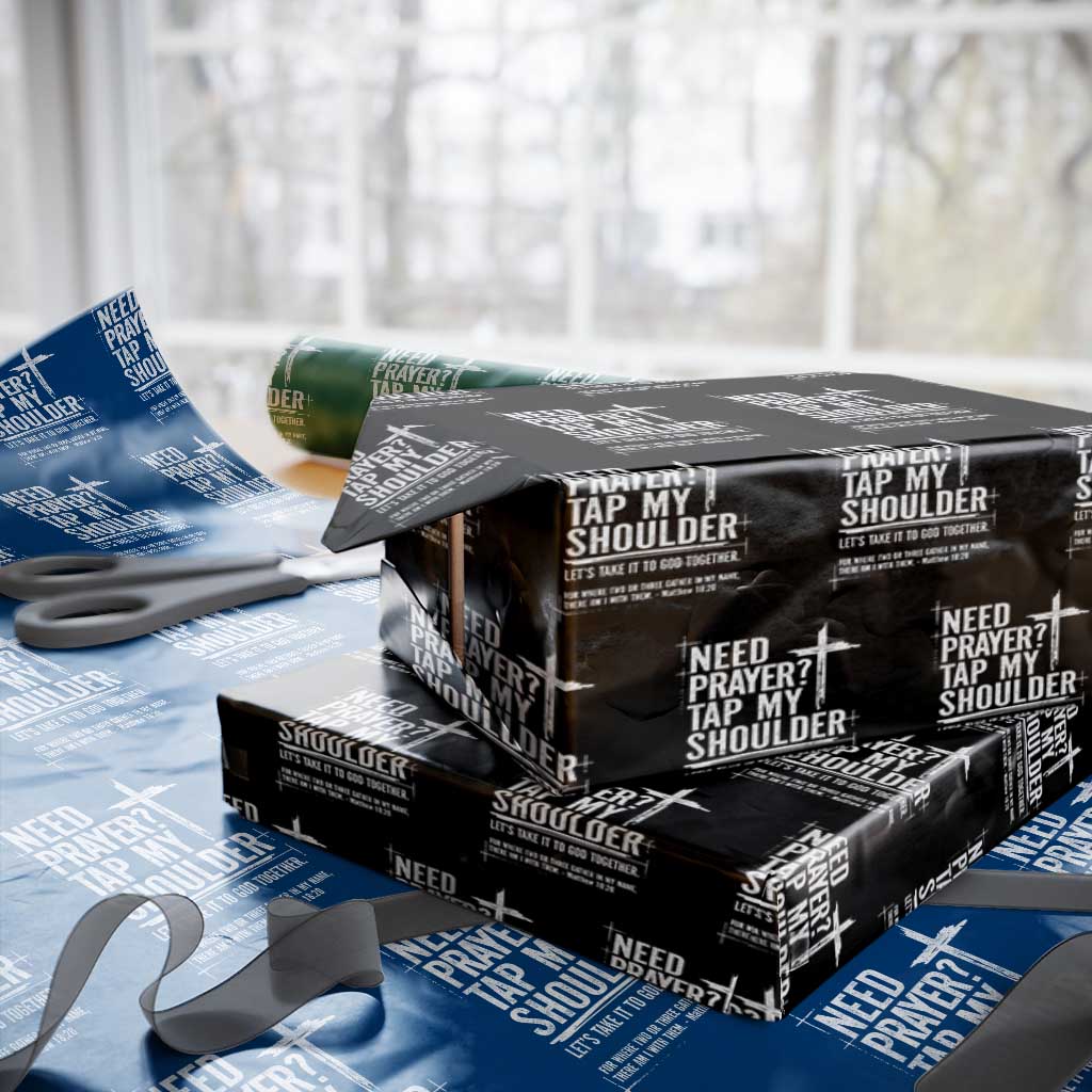 Need Prayer Tap My Shoulder Bible Verse Christian Wrapping Paper Roll