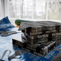 Need Prayer Tap My Shoulder Christian Patriotic Wrapping Paper Roll American Flag Cross Crown of Thorns Matthew 18:20