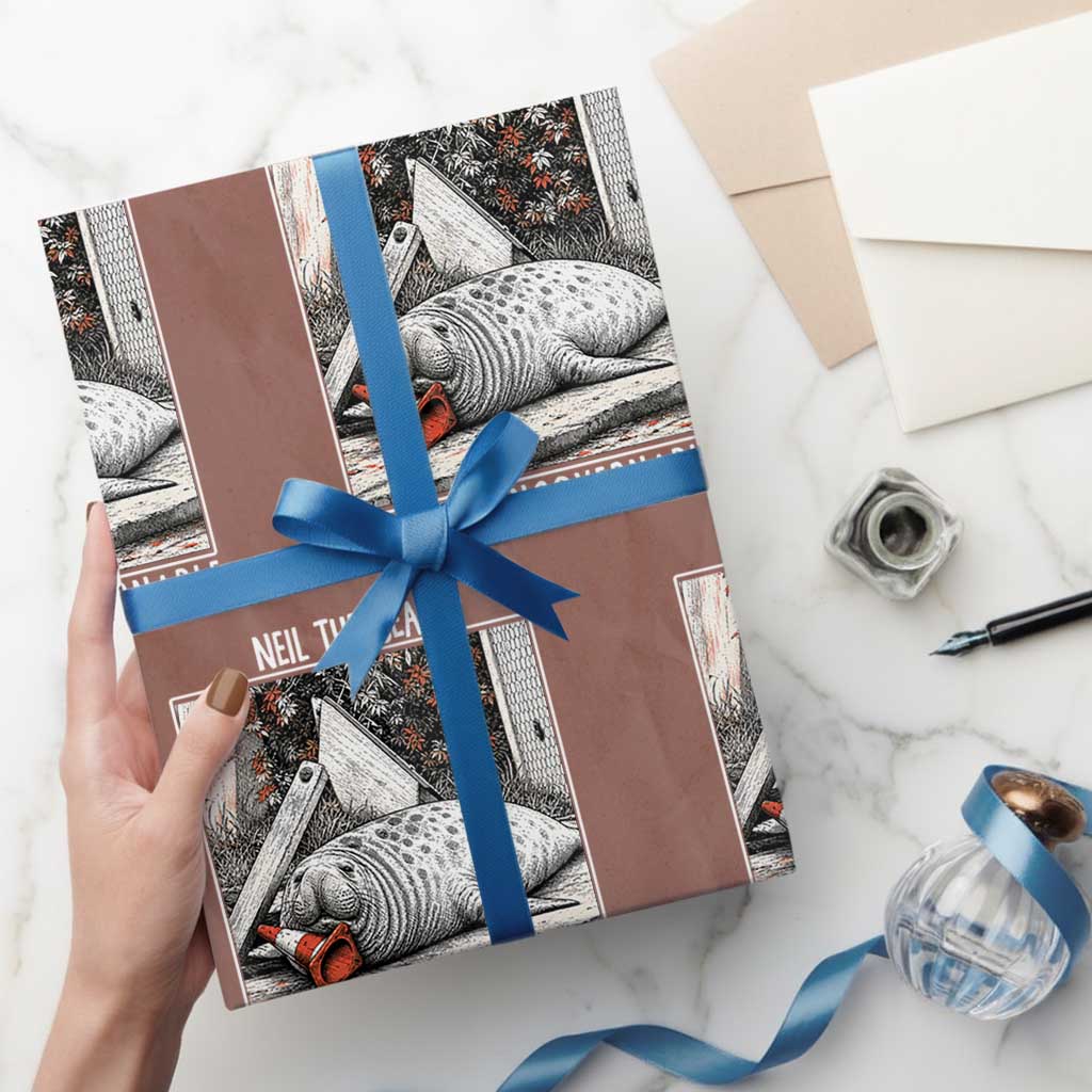 Neil The Seal Become Ungovernable Wrapping Paper Roll Vintage Elephant Seal Animal Meme