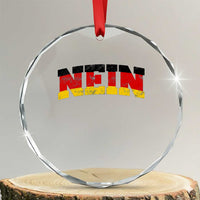 Nein Germany Crystal Glass Ornament No Saying Funny German Flag Oktoberfest TS10