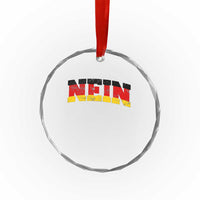 Nein Germany Crystal Glass Ornament No Saying Funny German Flag Oktoberfest TS10