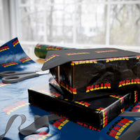 Nein Germany Wrapping Paper Roll No Saying Funny German Flag Oktoberfest - Wonder Print Shop